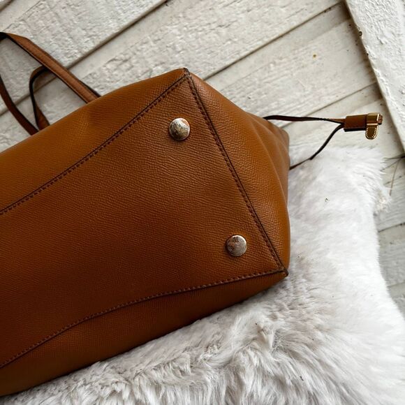 MICHAEL KORS Acorn Leather Voyager Laptop Jet Set Tote Shoulder Bag Traveller - Picture 9 of 11